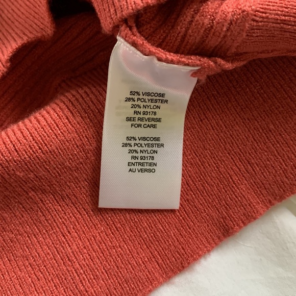 NWT T Tahari Terracotta Rose 🌹 Pink Cucoon Sweater Ribbed Button Up Cardigan💗 - Picture 10 of 12